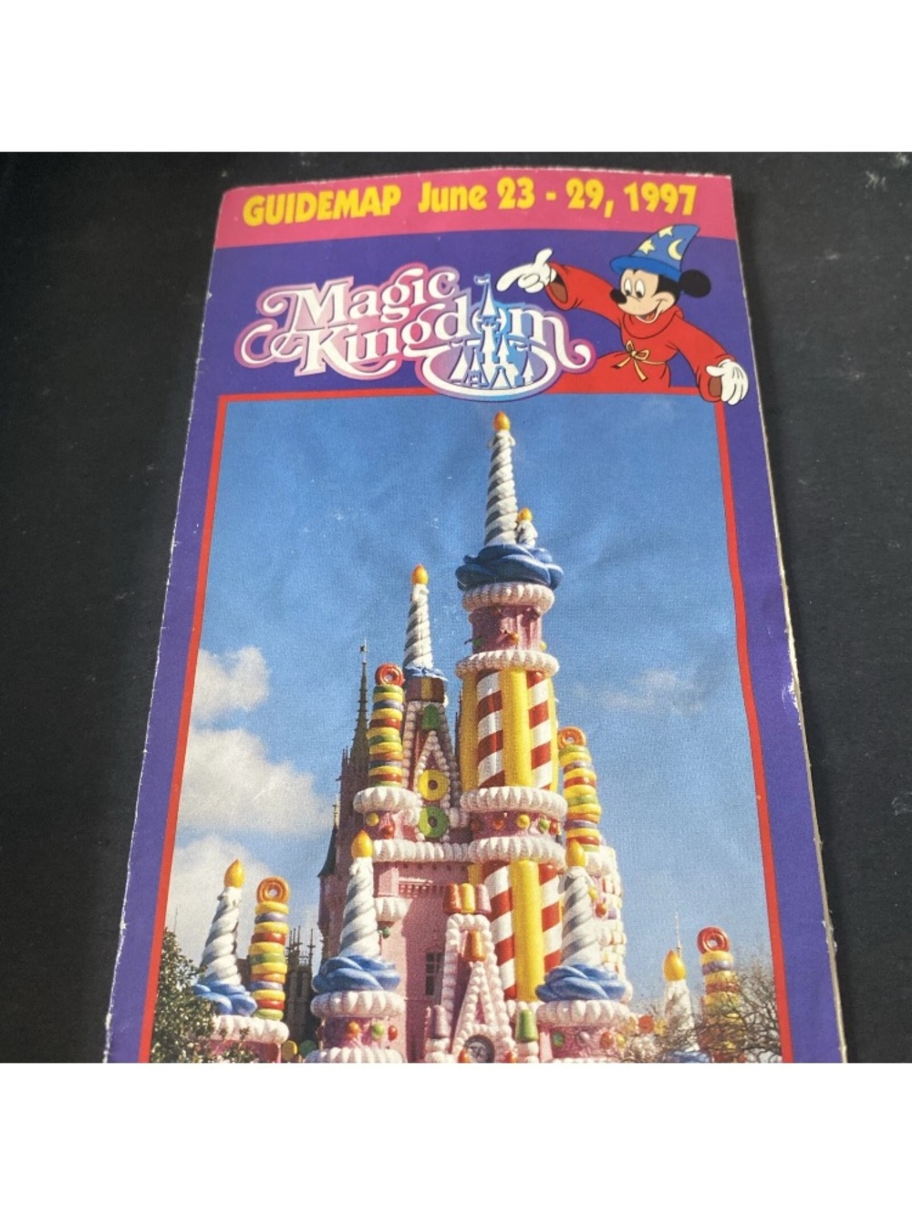 Disney Magic Kingdom Guidemap - Purple & Blue Cover with Red Accents